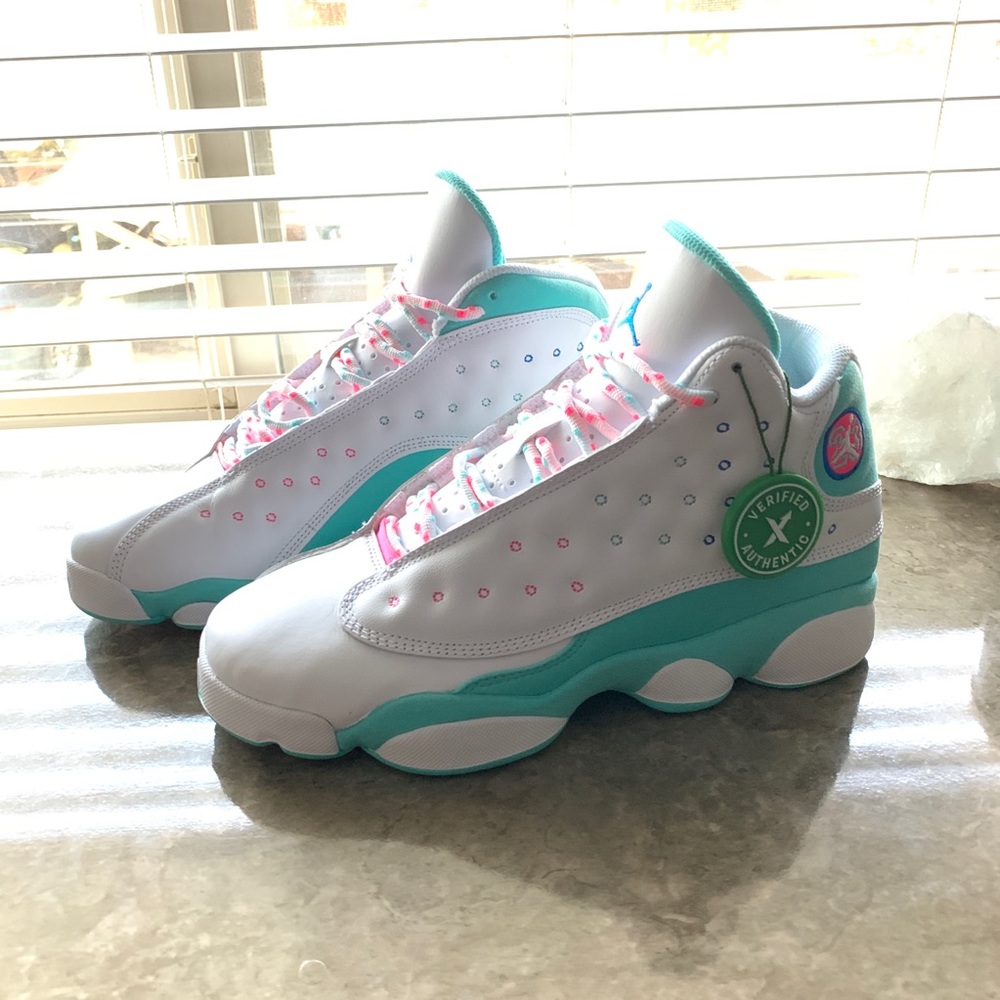 Air Jordan 13 Retro GS Aurora Green Pink
